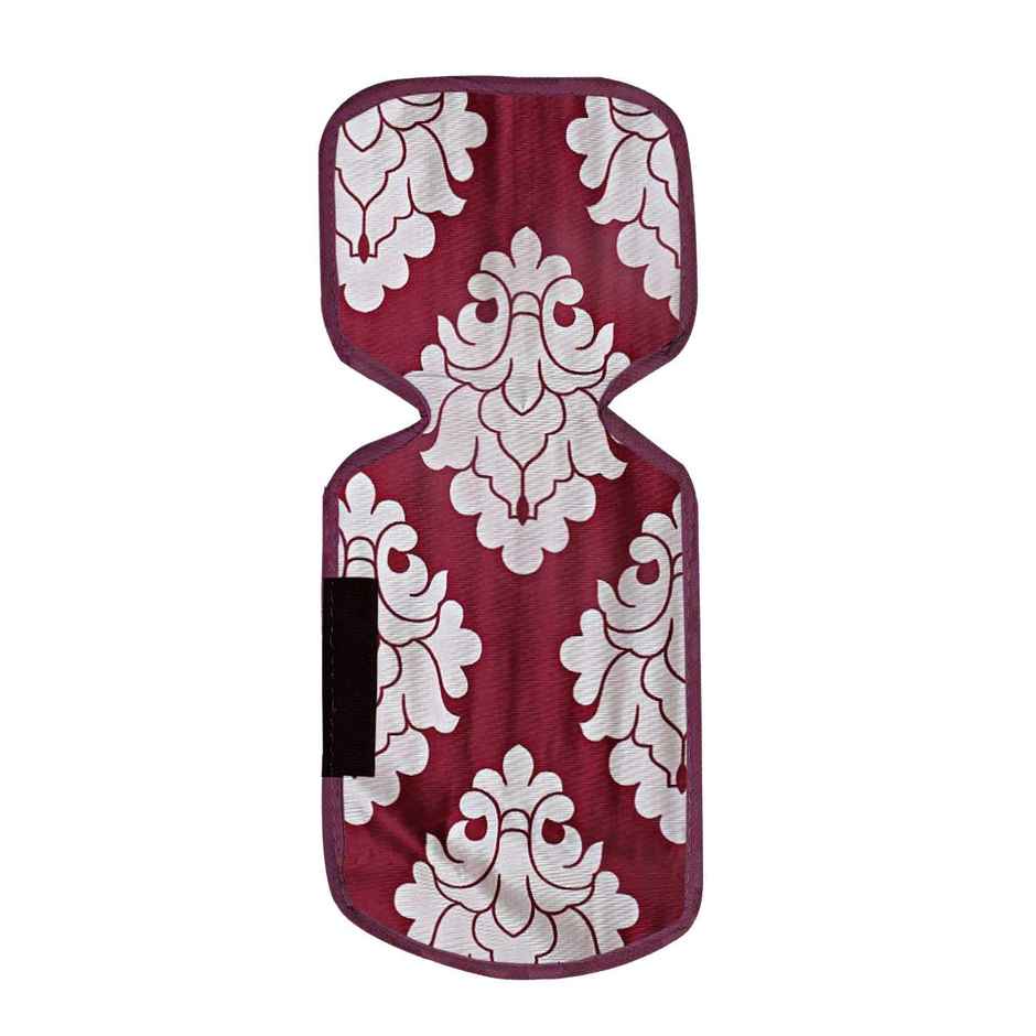 Kuber Industries PVC Flower 3 Pcs Fridge Mat |2 Pcs Handle Cover & 1 Pcs Fridge Top Cover | Maroon