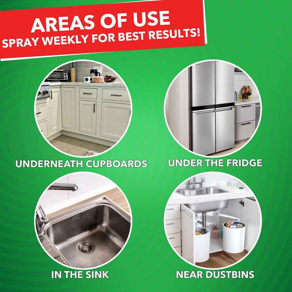 Gecko Cockraoch Repellent Spray | Non-Toxic Cockroach Repellent For Home, Kitchen and Office