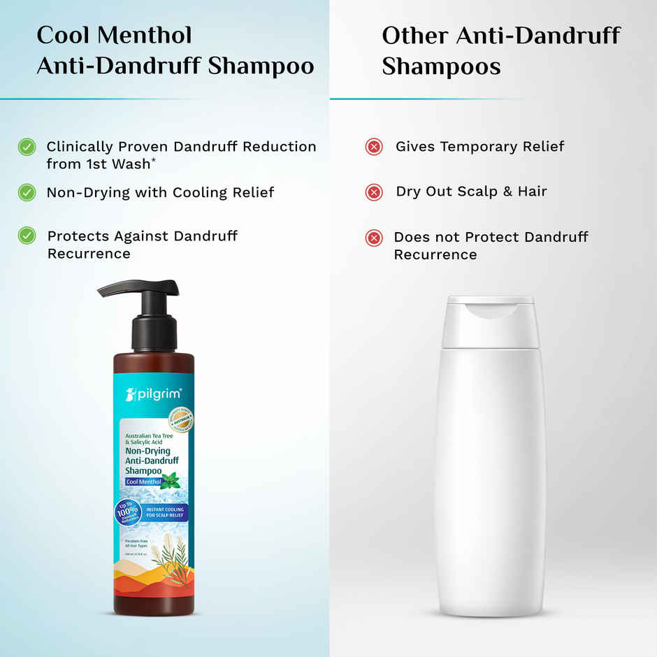 Pilgrim Australian Tea Tree & Salicylic Acid Anti-Dandruff Shampoo with Cool Menthol