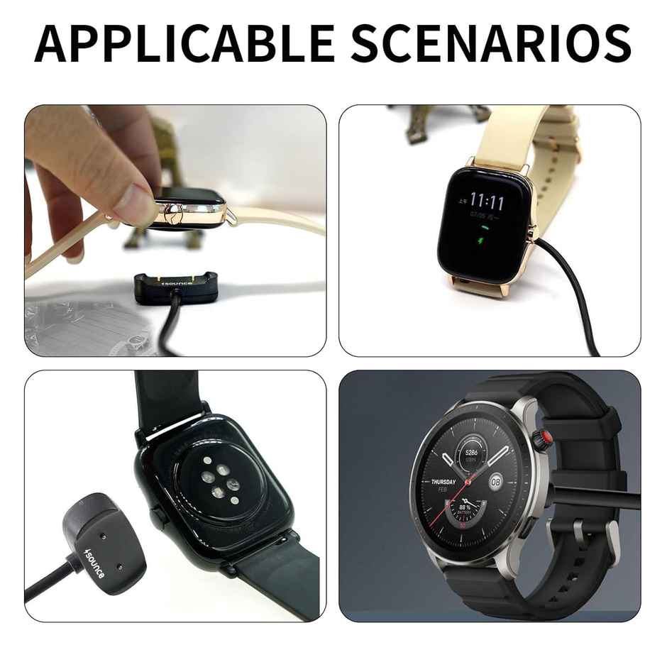 Sounce Charger Cable for Amazfit GTR 2, GTR 2e,GTR 2 eSIM,GTS 2 Mini,GTS 2e,GTS 2-USB Cable| 3.5 Feet