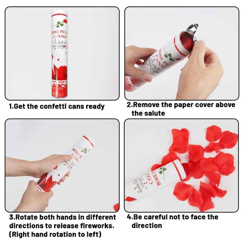 30 cm Party Poppers Fancy | Rose Petals | Party Propz