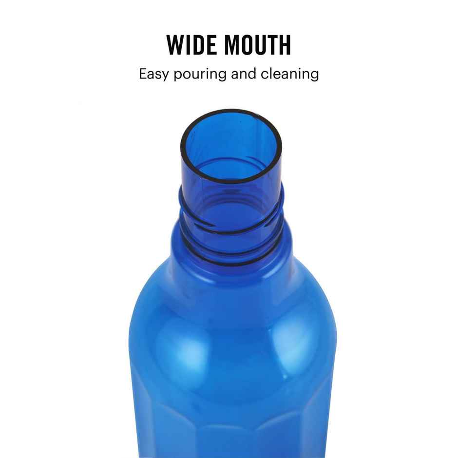 Cello Plastic Aqua Sparkle Water Bottle, 100% Food Grade, Leak Proof and Break Proof | Blue - 1 L