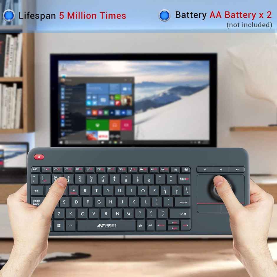 Ant Esports Wk100 2In1 Wireless/Bluetooth Keyboard, Black