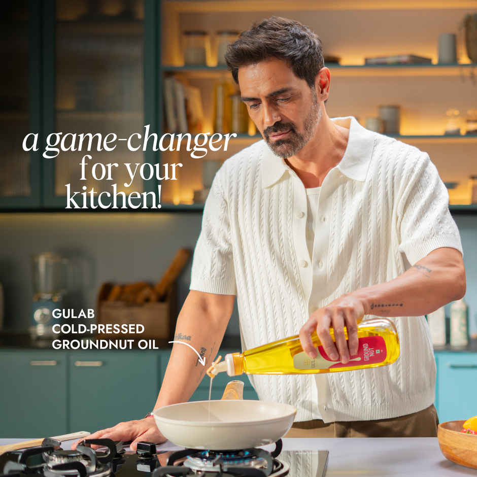 Gulab Groundnut (Peanut) Cold Pressed Oil | Bottle