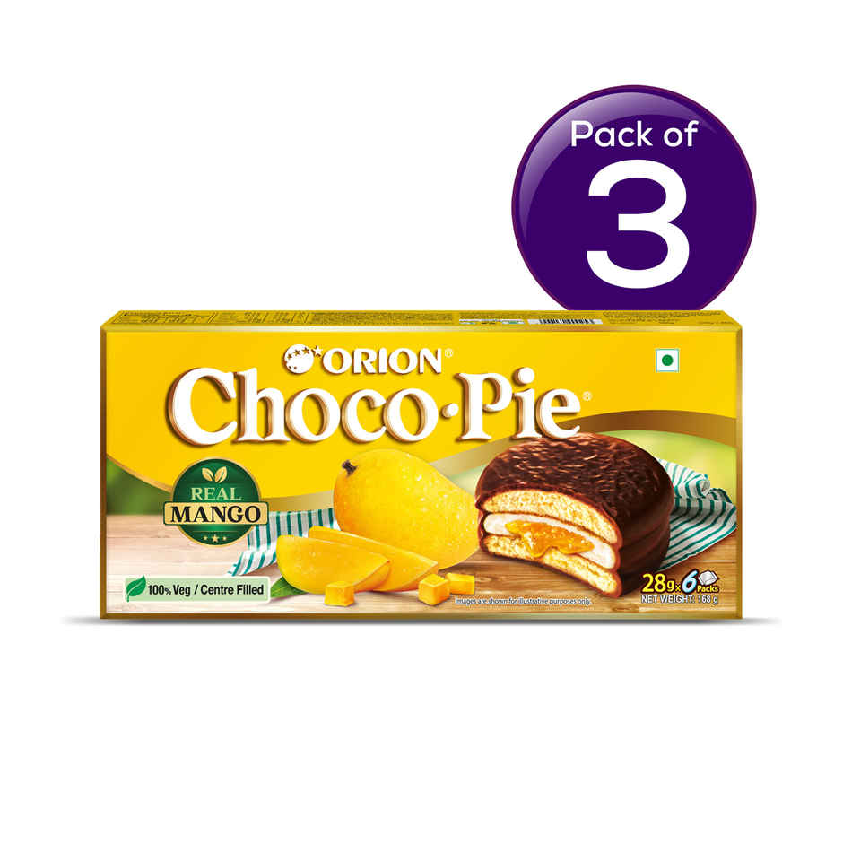 Orion Mango Choco Pie | Maida-free, Palm Oil-freeand Sugar-free Combo
