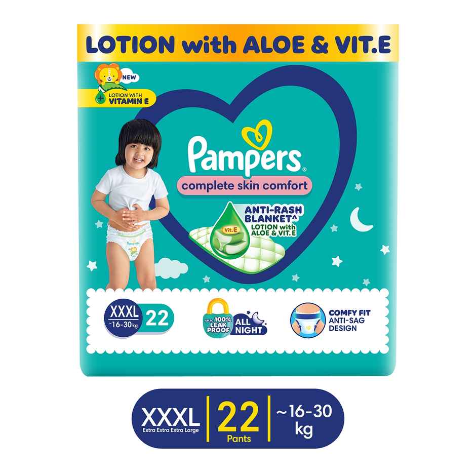 Pampers All Round Protection Baby Diapers | Pant Style | 3XL | 22 pcs Combo