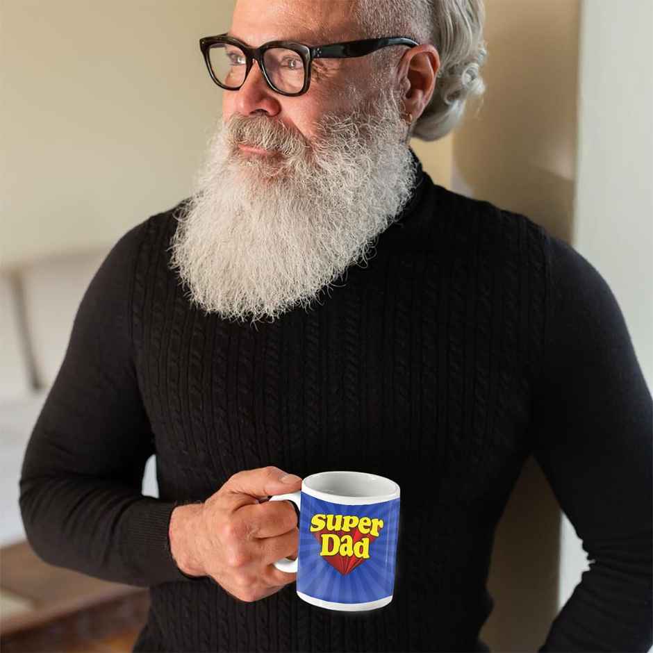 Party Propz Super Dad Printed Mug