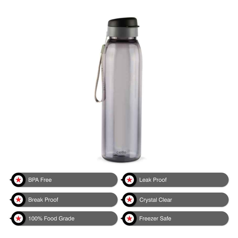 Cello Athlete Bottle With Flip Top Lid | 800 ml | Set of 4 | Colour May Vary