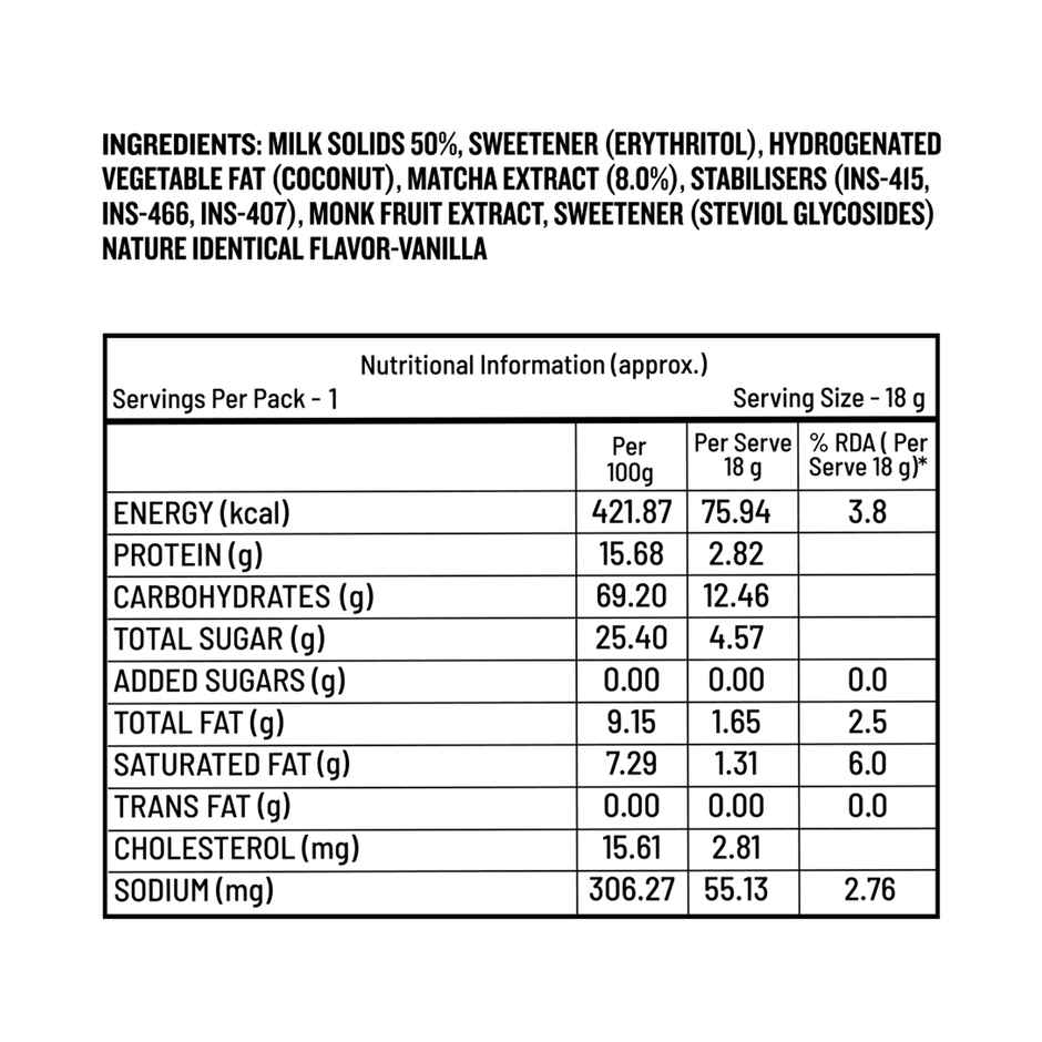 Sleepy Owl Vanilla Matcha Premix Sachet | Authentic Japanese Matcha