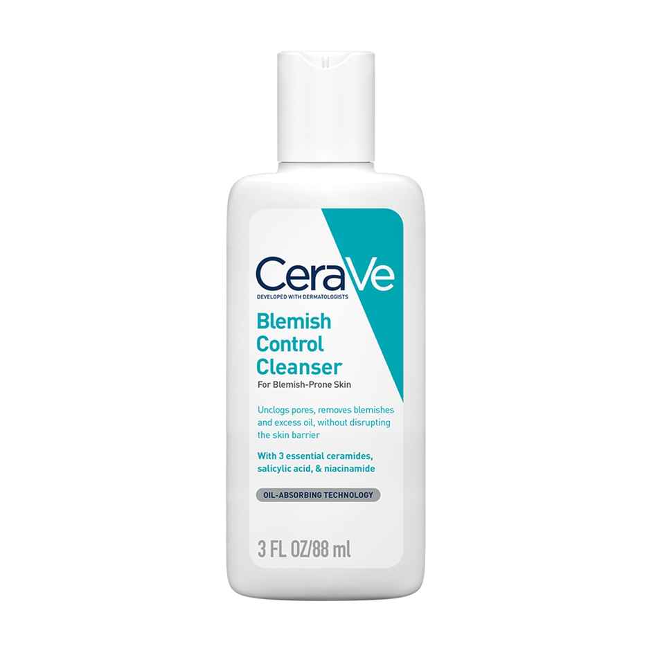 CeraVe Blemish Control Cleanser Face Wash With 2% Salicylic Acid & Niacinamide For Acne-Prone Skin