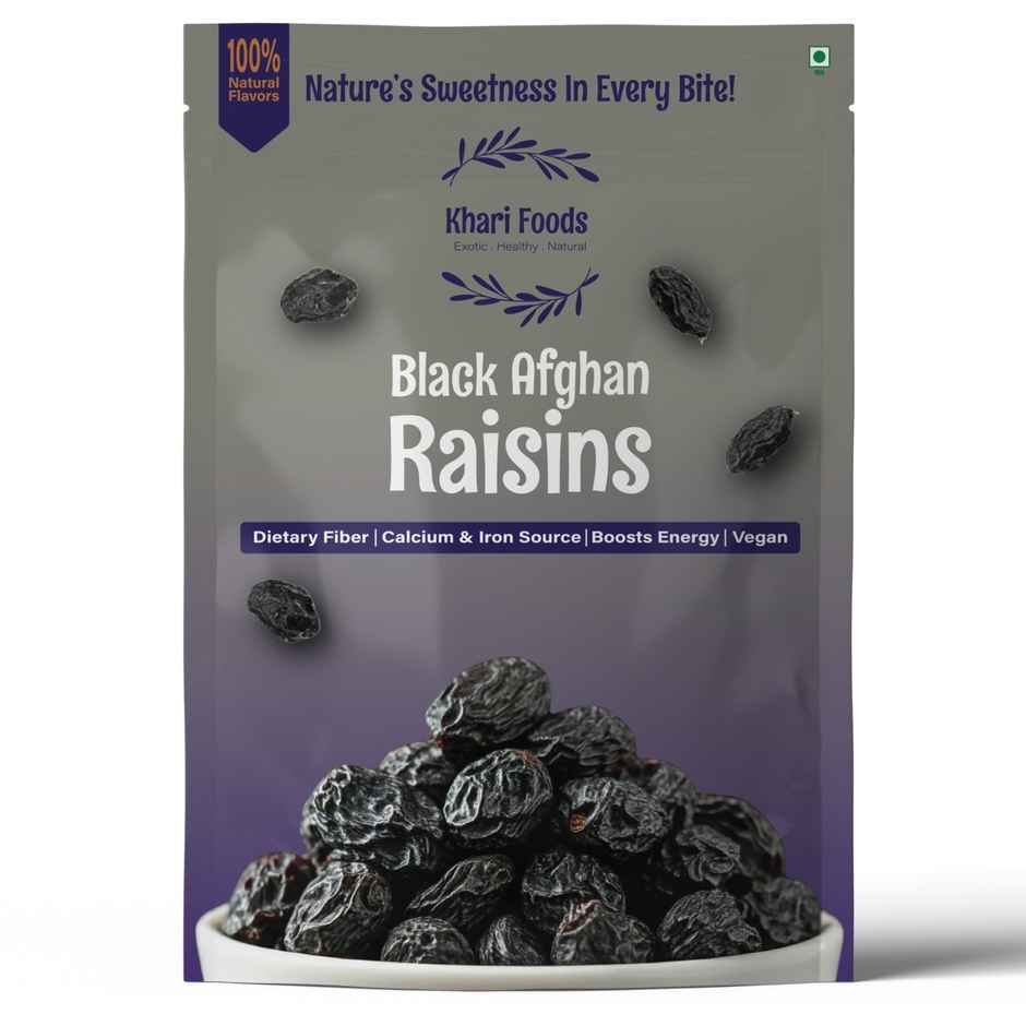 Khari Foods Premium Black Raisins | High Energy , Kishmish Dry Fruit