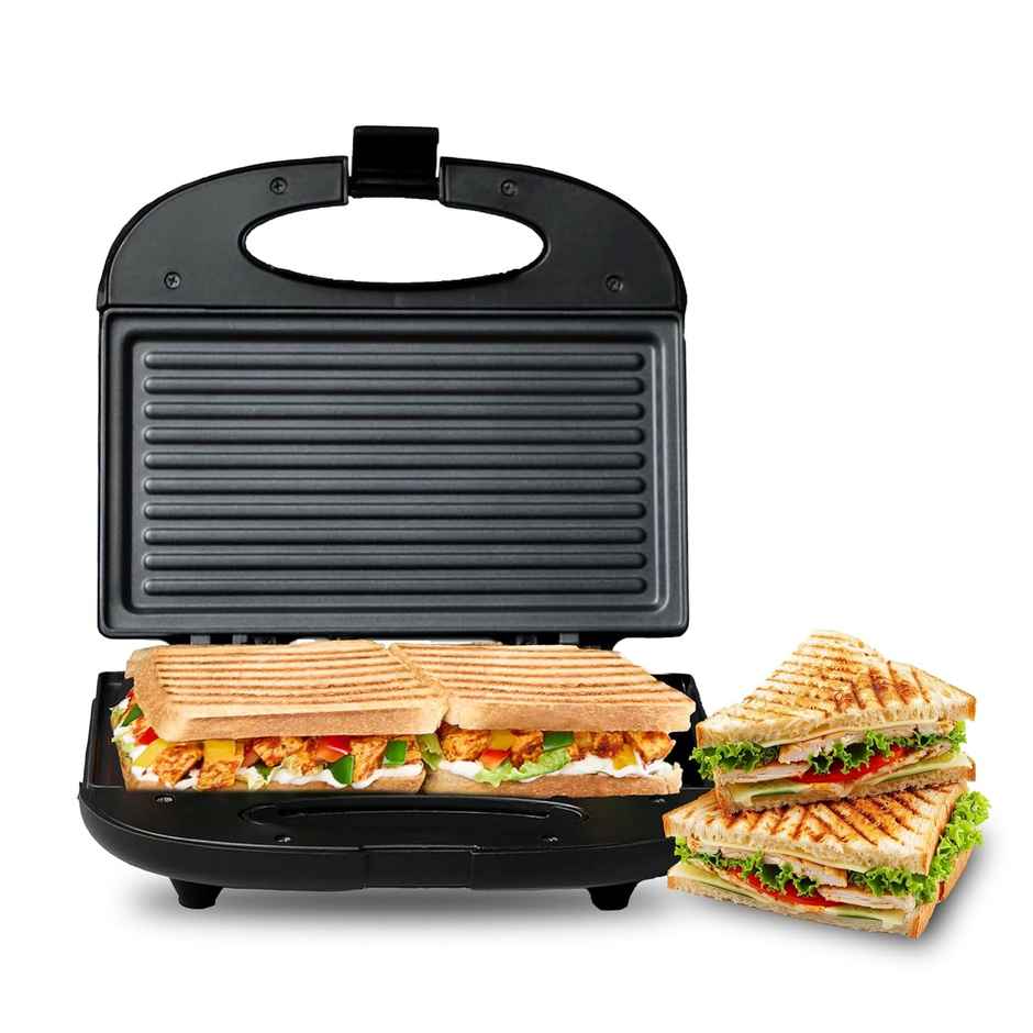 Milton Express 800 Watt Electric Grill Sandwich Maker | Black