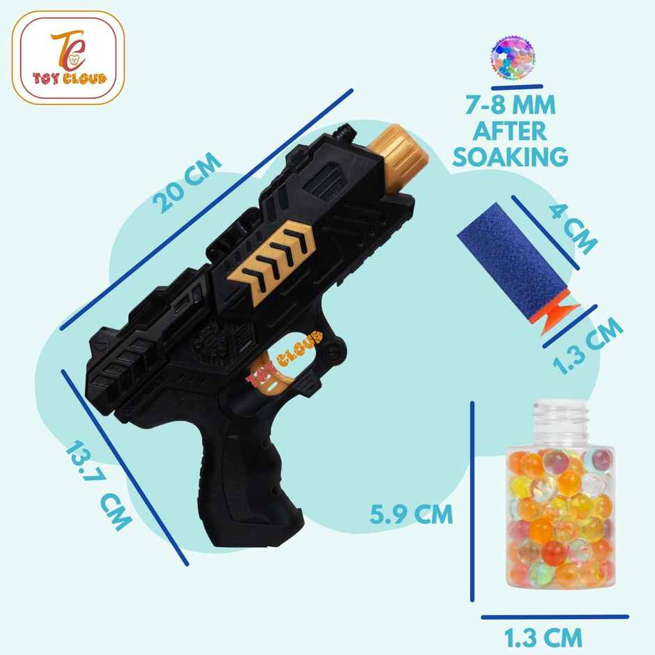 Toy Cloud 2 in 1 Force Blaster Toy Gun with Jelly Shots &10 Soft Foam Dart Bullet Shoot Indoor Game