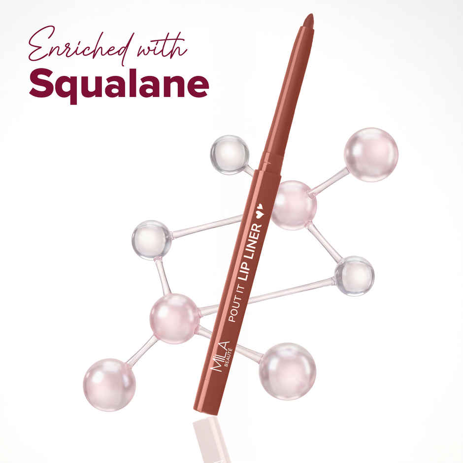 Mila Beaute Pout it Lip Liner I Highly Pigmented | Suitable for Indian Skin Tones | Mocha Latte