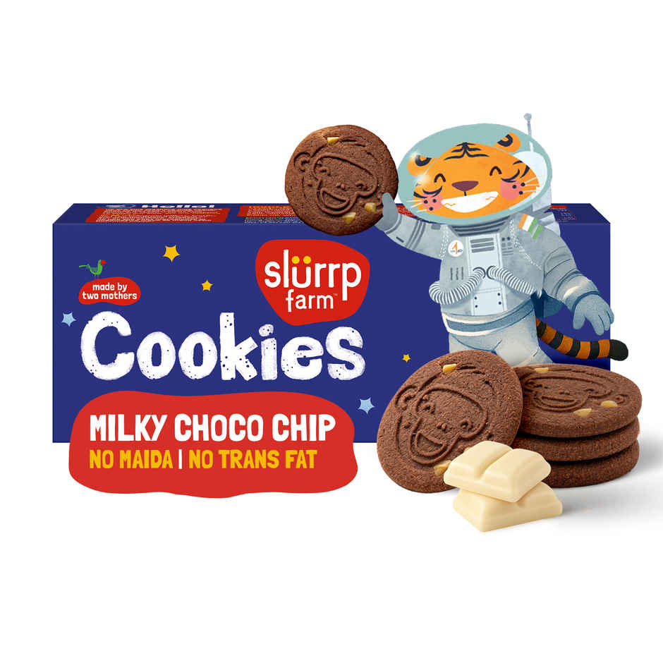 Slurrp Farm No Maida Milky Choco Chip Cookies - Yummy Biscuits For Kids