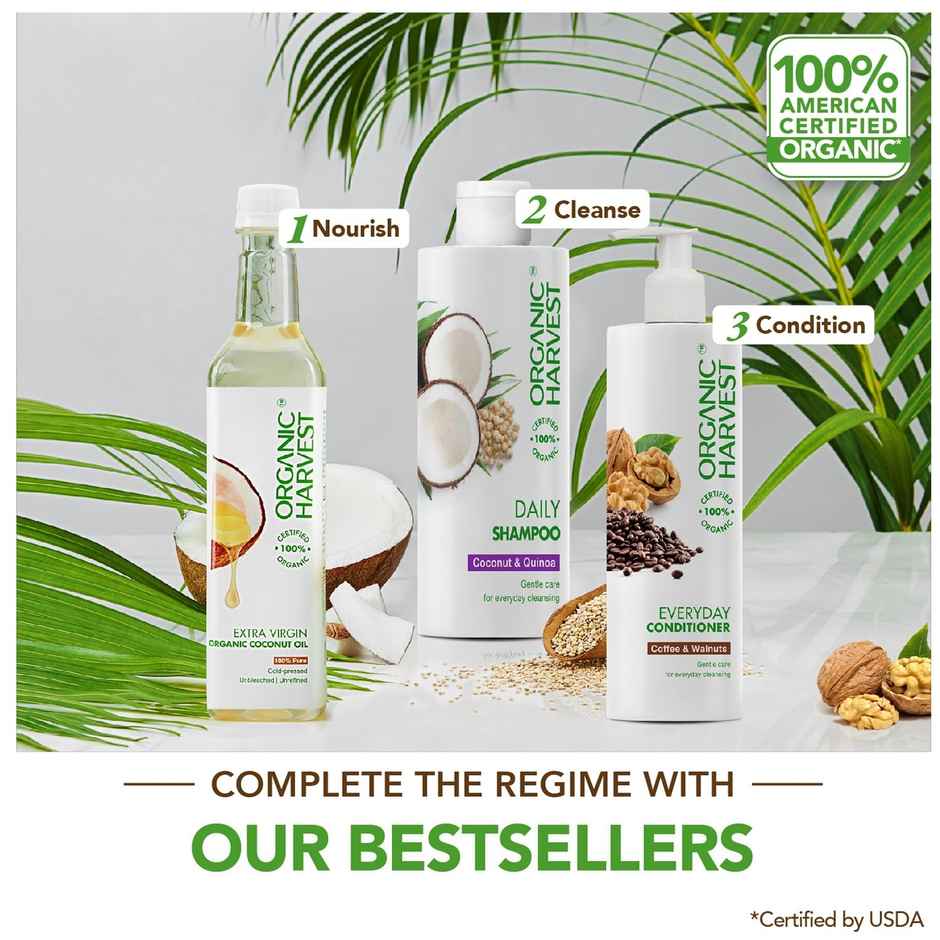 Organic Harvest Daily Shampoo For Men & Women With Coconut & Quinoa Extract
