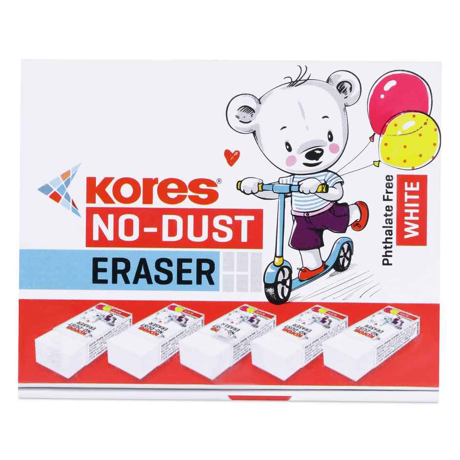 Kores Non Dust Eraser | White - Box of 20 pcs