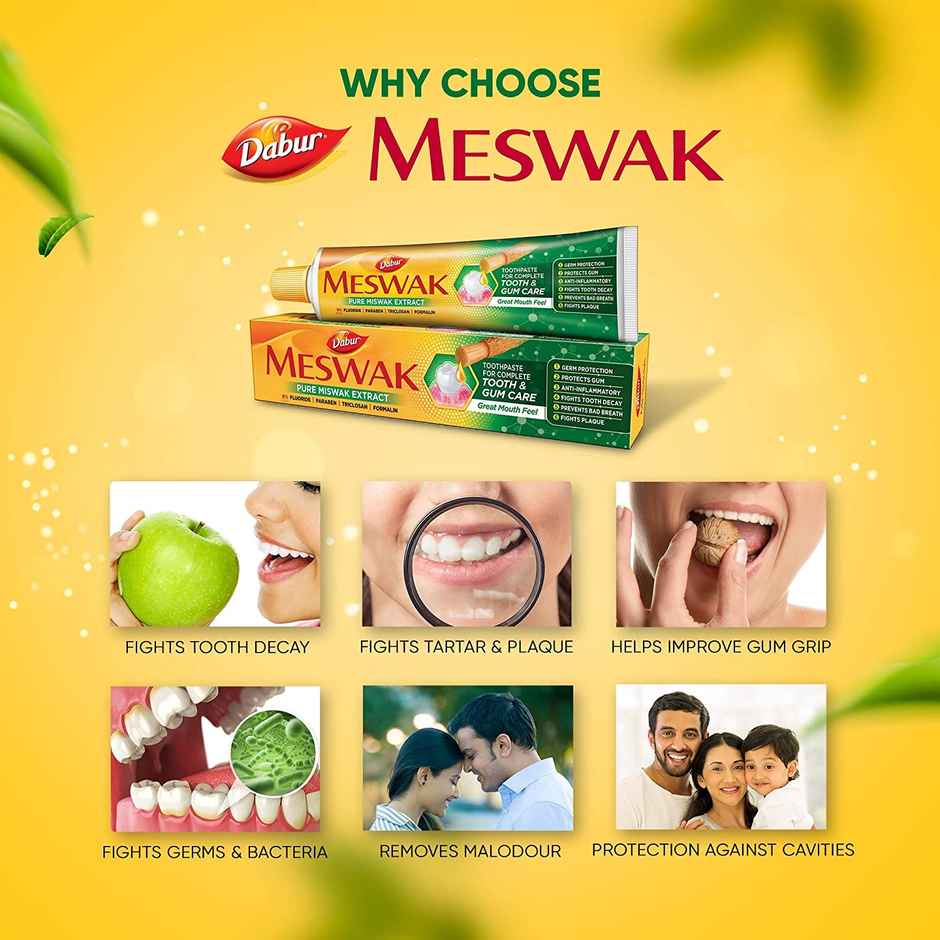 Dabur Meswak Pure Miswak Extract Toothpaste Combo  