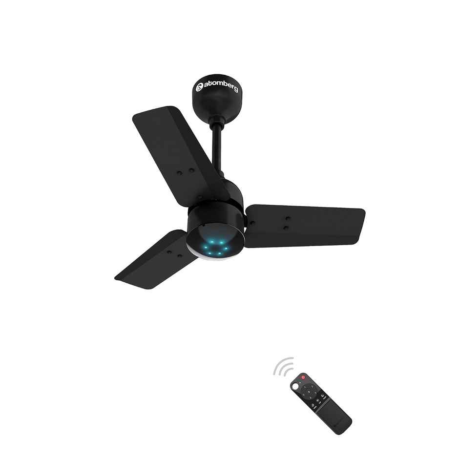 Atomberg Renesa Halo Smart BLDC Ceiling Fan,600mm,IoT & Remote Control,5 star,Midnight Black