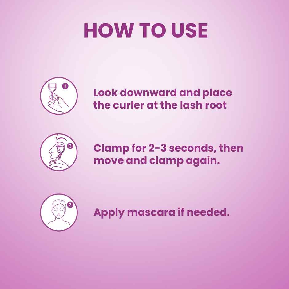 Midazzle Premium Eyelash Curler With Grip | Assorted | MIEL3102