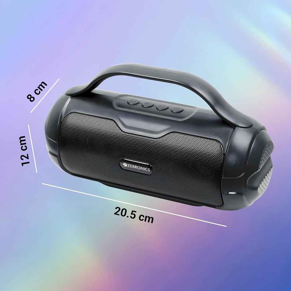 Zebronics Sound Feast 40 BT Speaker | 8W | Upto 16h Playback | Deep Bass | Call Function | Black