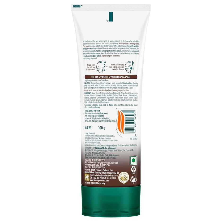 Himalaya Wellness Company Deep Cleansing Coffee Face Scrub