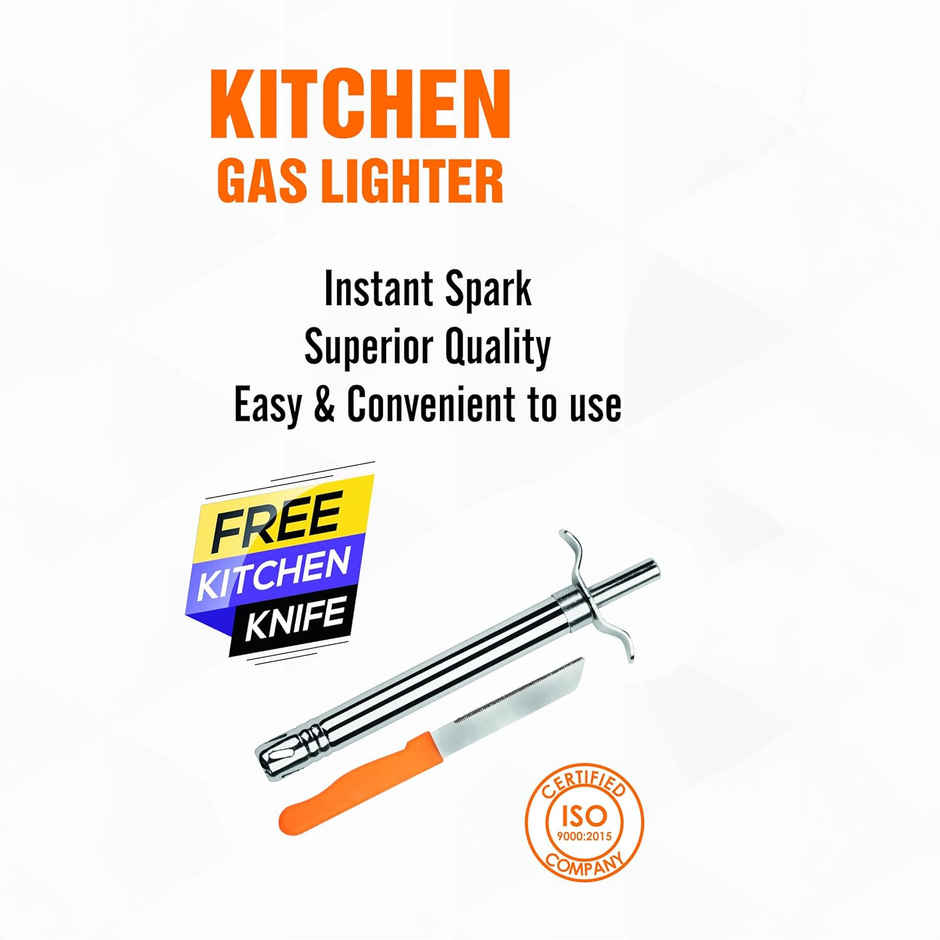 Greenchef Stainless Steel Gas Lighter Knife Combo