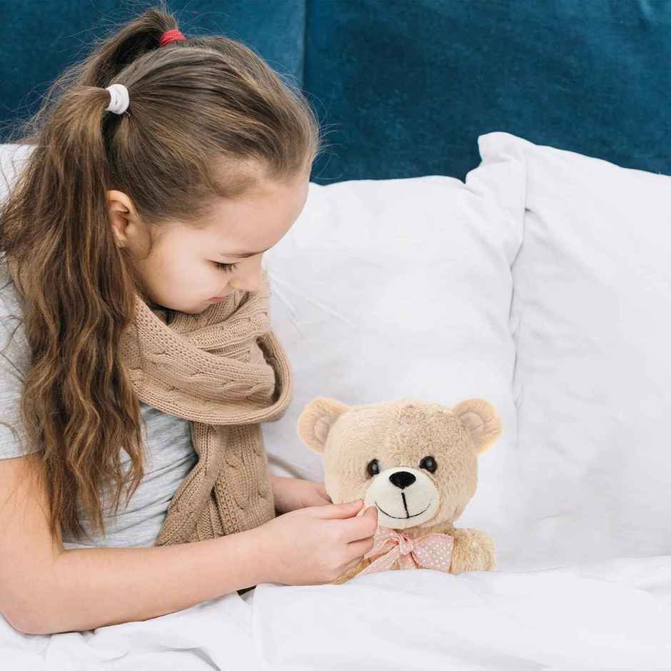 Webby Plush Cute and Adorable Teddy Bear Soft Toys for Kids 22 CM (Beige)