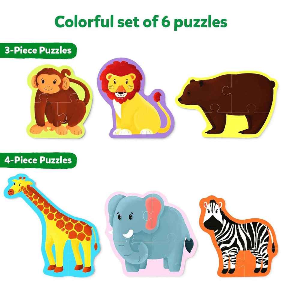 Skillmatics My First Puzzle Set - Wild Animal Jigsaw & Toddler Puzzles