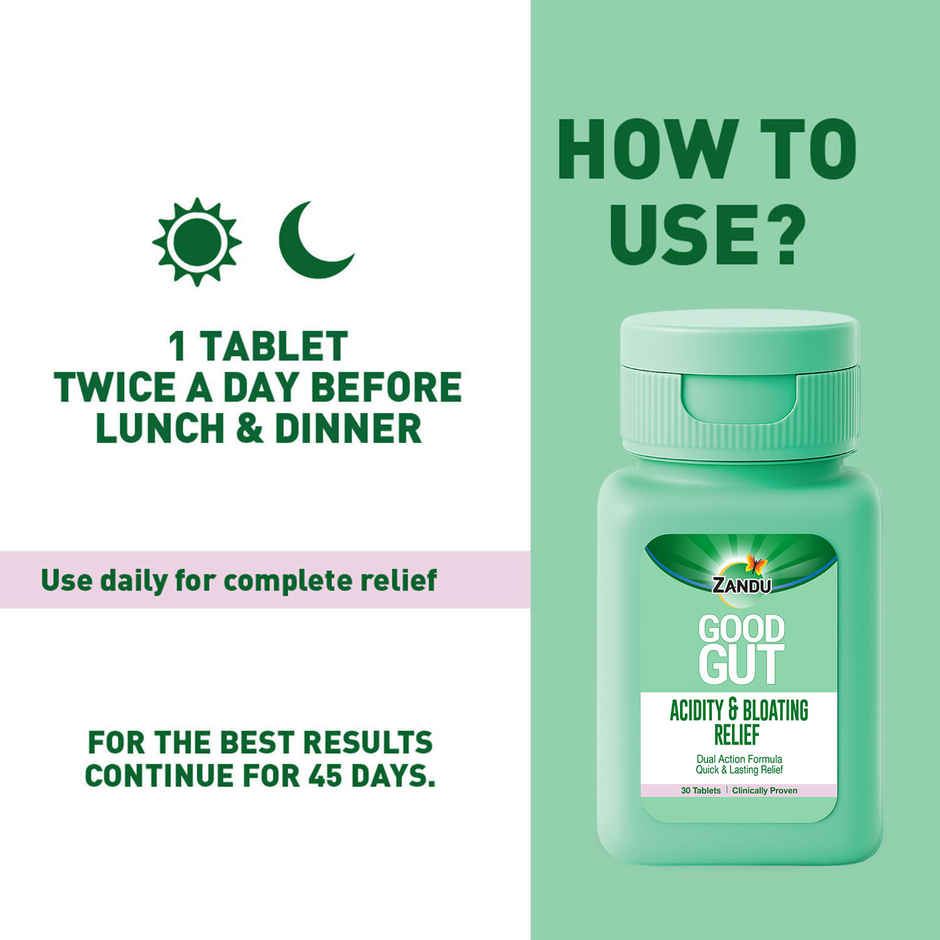 Zandu Good Gut Constipation Relief | Clinically Proven Results | Natural Bowel Regulator