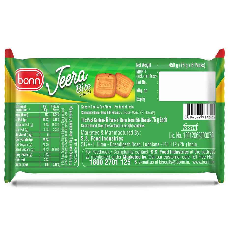 Bonn Jeera Bite Biscuits Sweet Salty Family Pack Biscuit For Tea Time