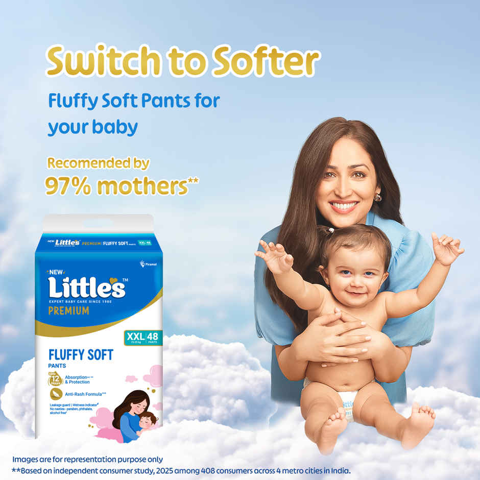 Littles Expert Baby Care Comfy Baby Diapers | Pant Style | XXL | 48 pcs