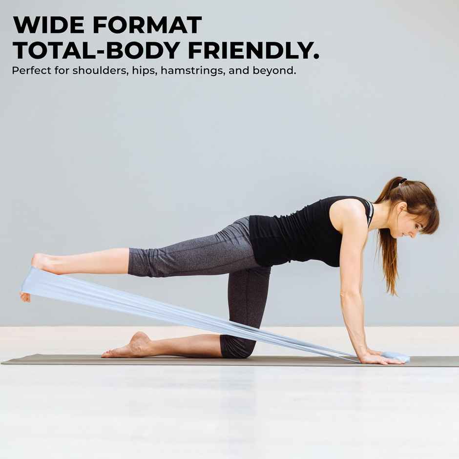 Nivia stretch band, medium resistance bands for workout, 4.5 kg resistance level - 2 | Blue