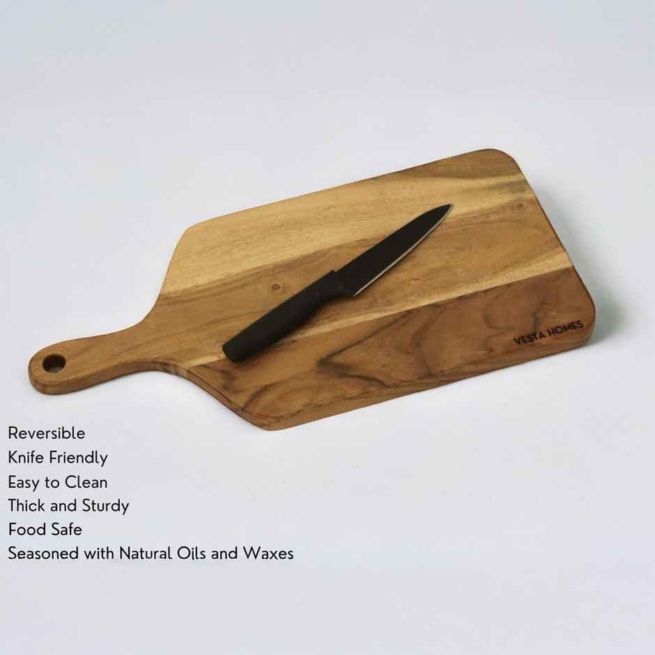 Vesta Homes Acacia Wood Chopping Board/Cutting/Serving Board, Platter | 42 X 18 X 1.5 Cm