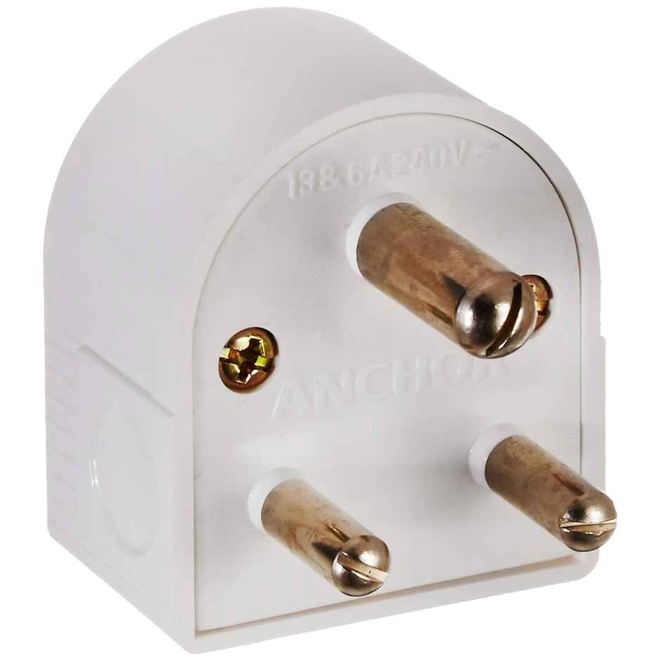 Panasonic 13 Amp 3 Pin Plug for Big Socket, Heavy Duty Plug, White - 52809