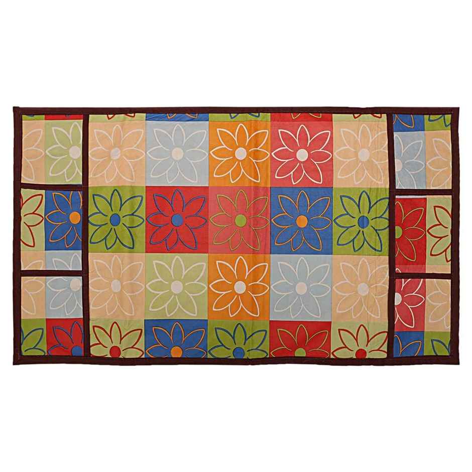 Kuber Industries Multi Floral Print 6 Utility Pockets Fridge Cover With Side Pockets (Multi)