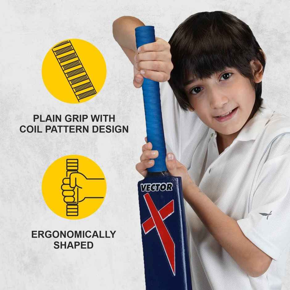 Vector X Rubber Coil Cricket Bat Grip For Better Shock Absorption(Pack Of 6)