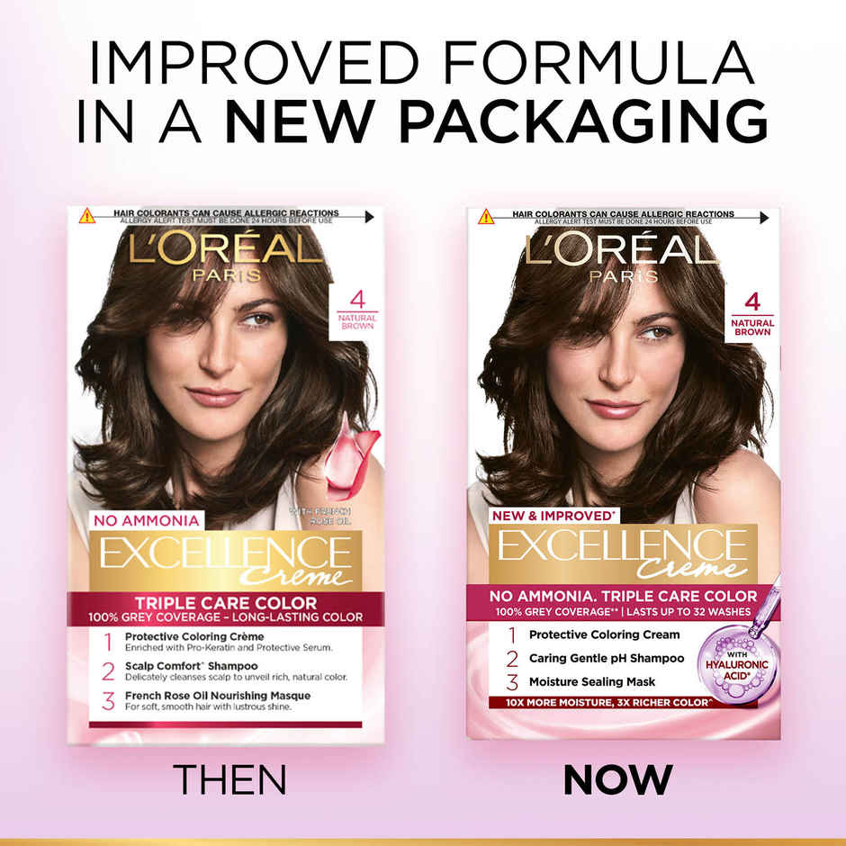 L'Oreal Paris Excellence Creme Hair Color 4 Natural Brown