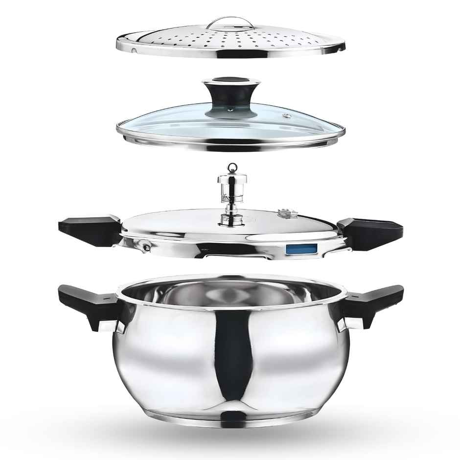 Vinod 18/8 Stainless Steel Magic Pressure Cooker - 5.5 L