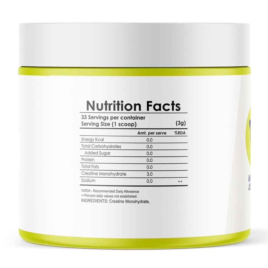 Muscle Asylum Micronized Creatine Monohydrate Powder 33 Serving Creatin - Unflavoured