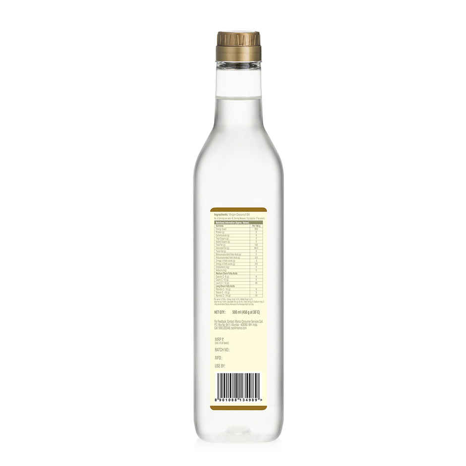 Coco Soul Cold Pressed Natural Virgin Coconut Oil, from the makers of Parachute