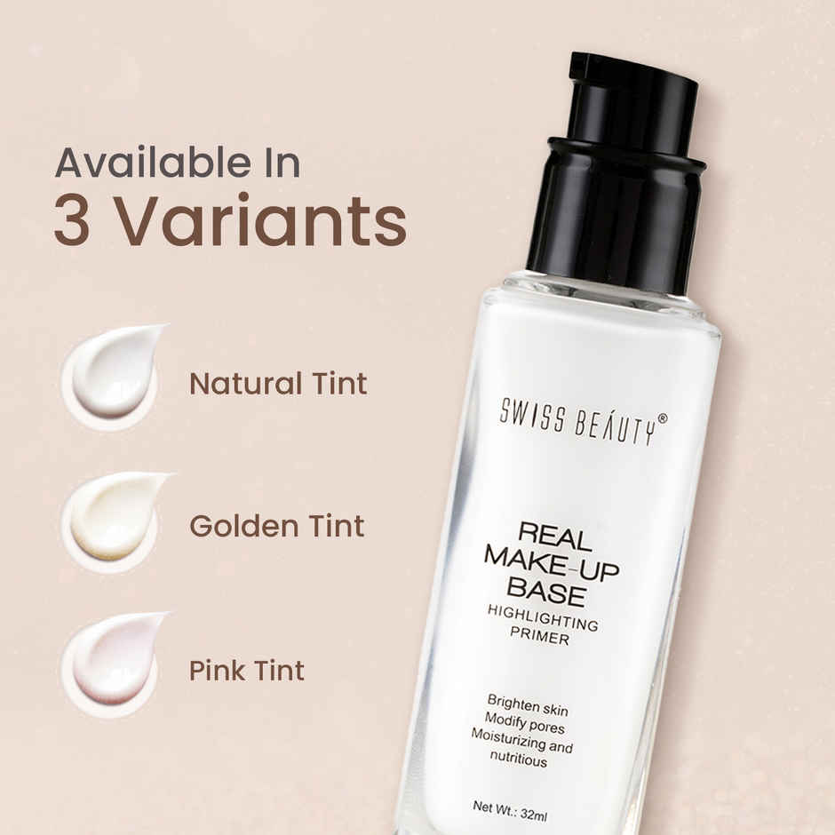 Swiss Beauty Real Makeup Base Highlighting Primer | 02 Golden Tint
