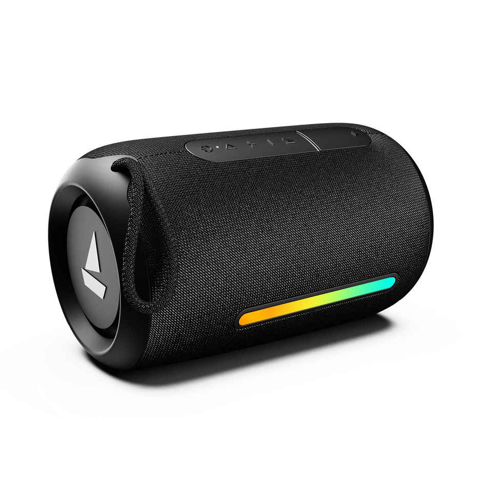 boAt Stone 358 Pro Bluetooth Speaker 14W Signature Sound, Up to 12 Hours Playback, RGB LEDs, TWS Feature, Built-in Mic, BTv5.3 Bluetooth Speaker - Raging Black