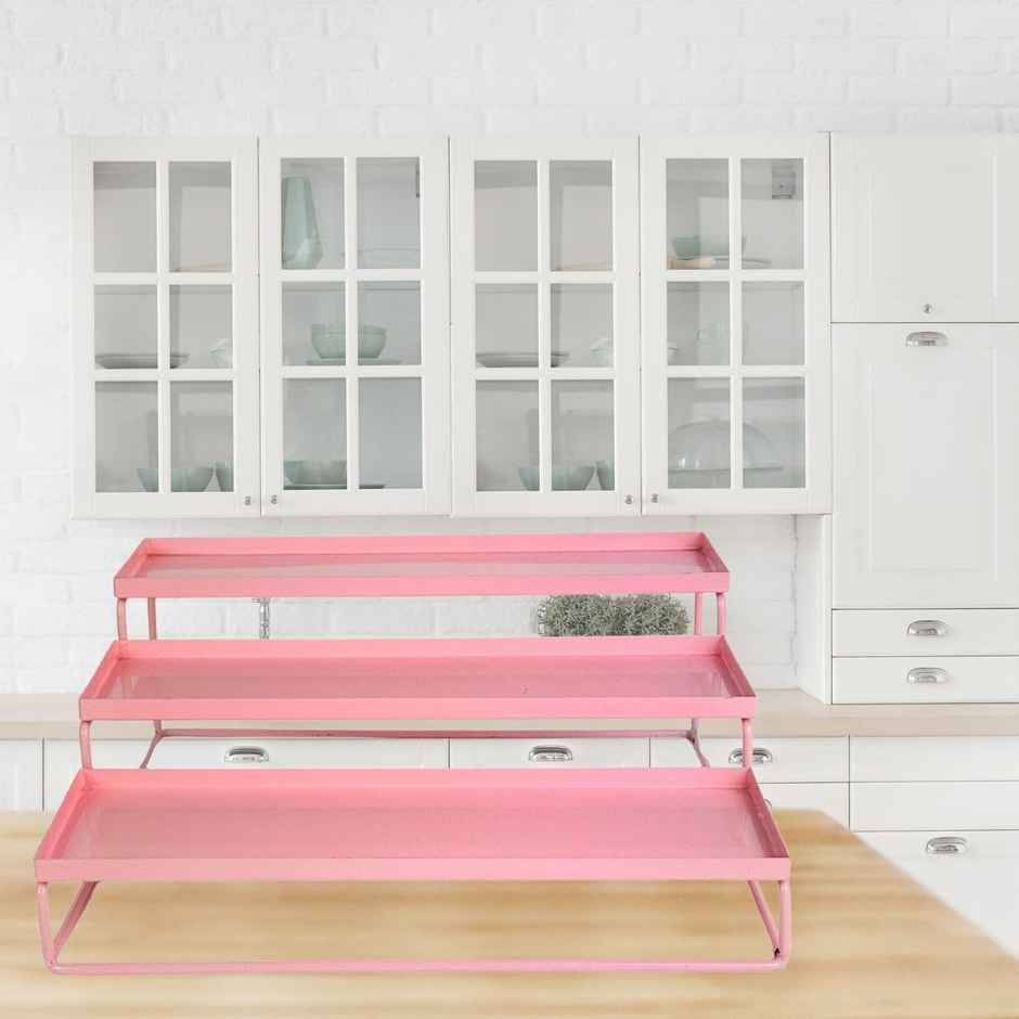 Go Hooked 3-Tier Step Standing Rack | Pink