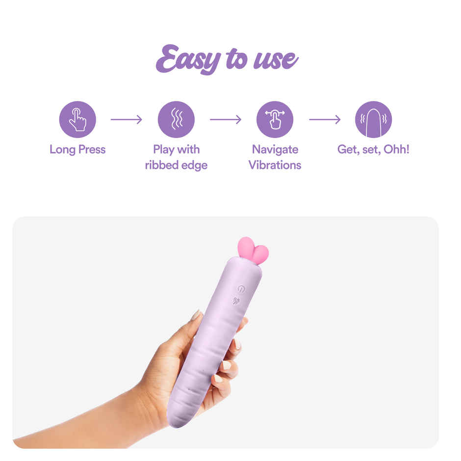 Bold Care Thrill Dual-sensation Massager | Heat + Thrust Mode | Humanlike 10 Patterns