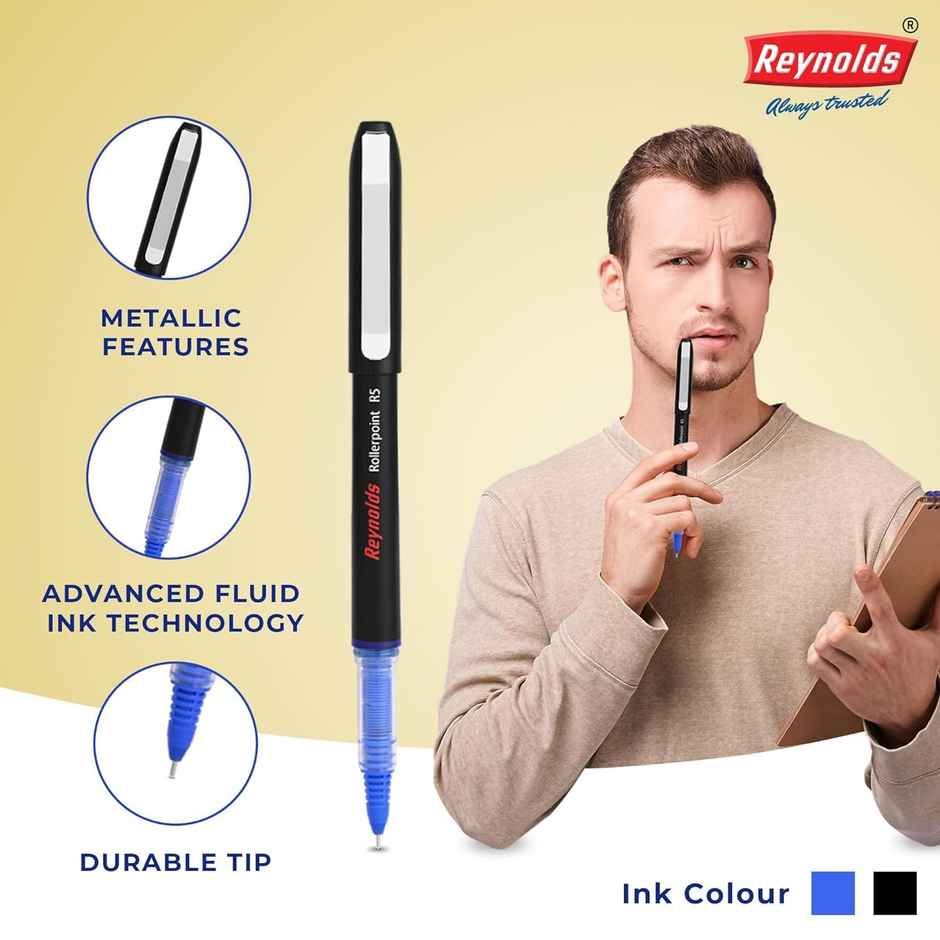 Reynolds R5 Roller Ball Pen For Professional (1 Blue Pen)