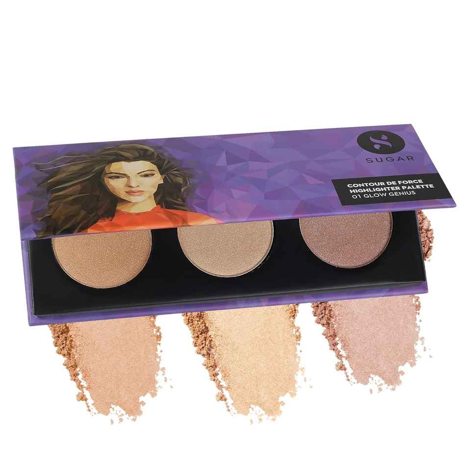 SUGAR Cosmetics Contour De Force Highlighter Palette - 01 Glow Genius