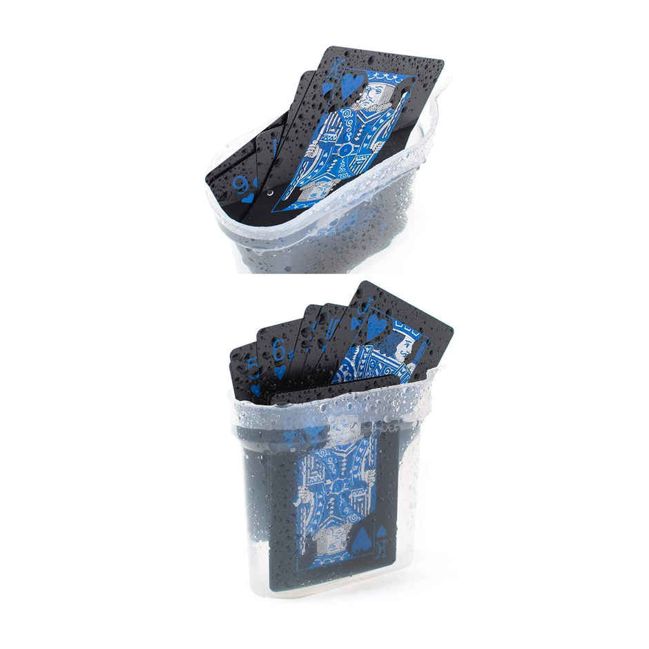Toyshine Waterproof Black Plastic Poker Playing Cards