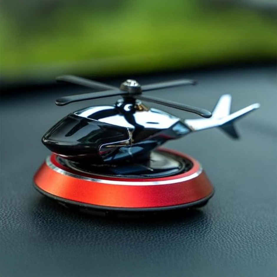 TiyuTrendzz Solar Helicopter Car Air Freshener Perfumes For Dashboard | Red