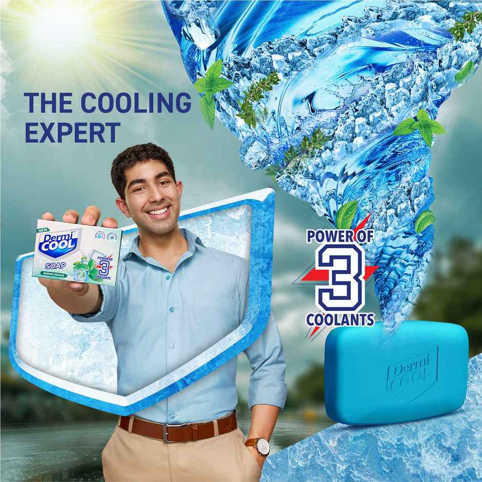 Dermicool Soap With The Power Of 3 Coolants - Camphor, Menthol, Thyme Oil